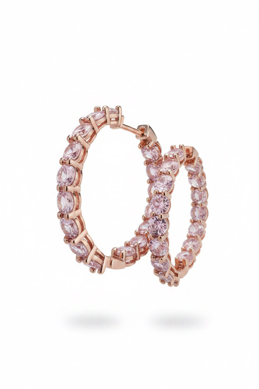 Blush Hoop Earrings