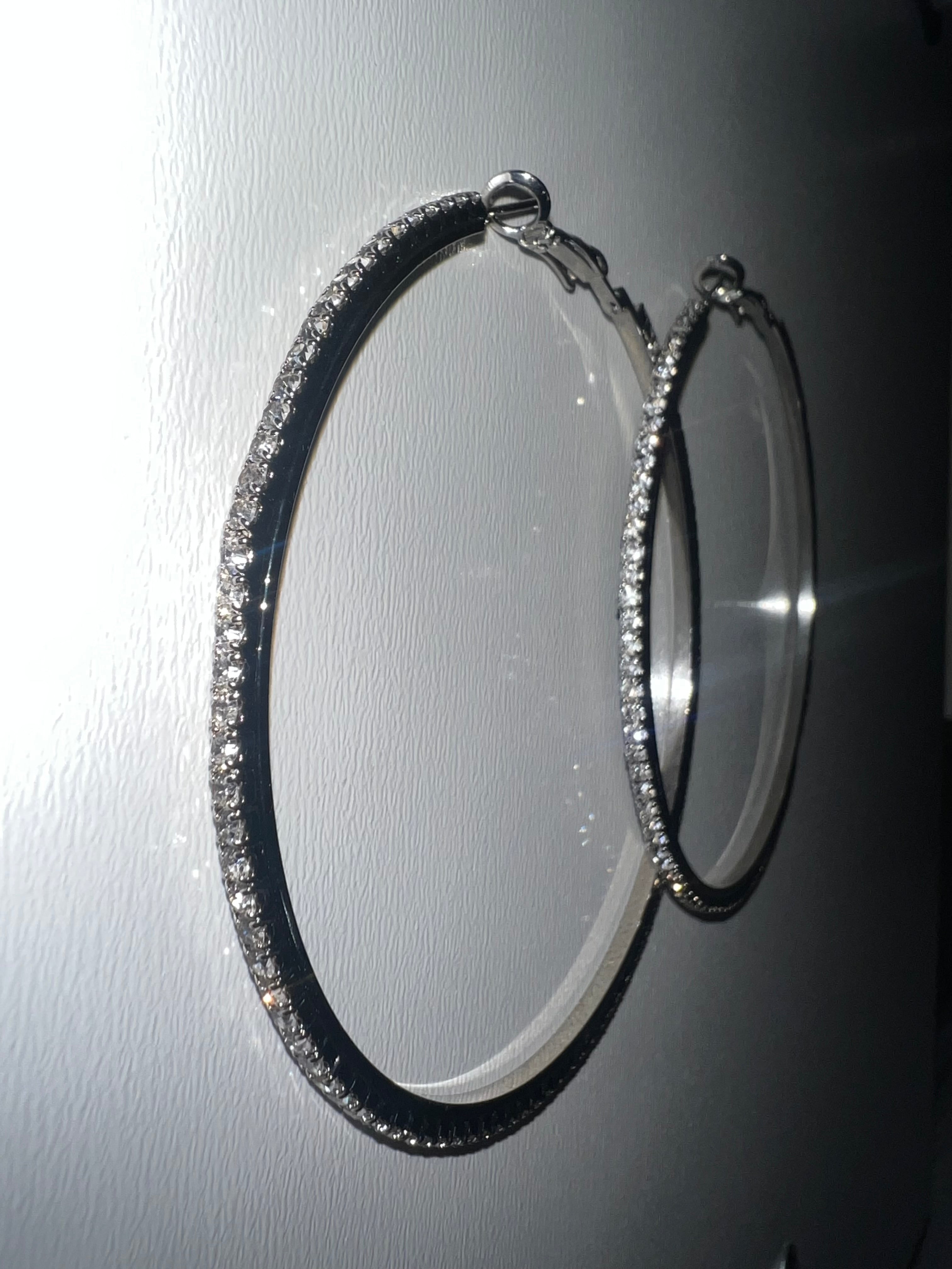 Frosted Hoop Earrings