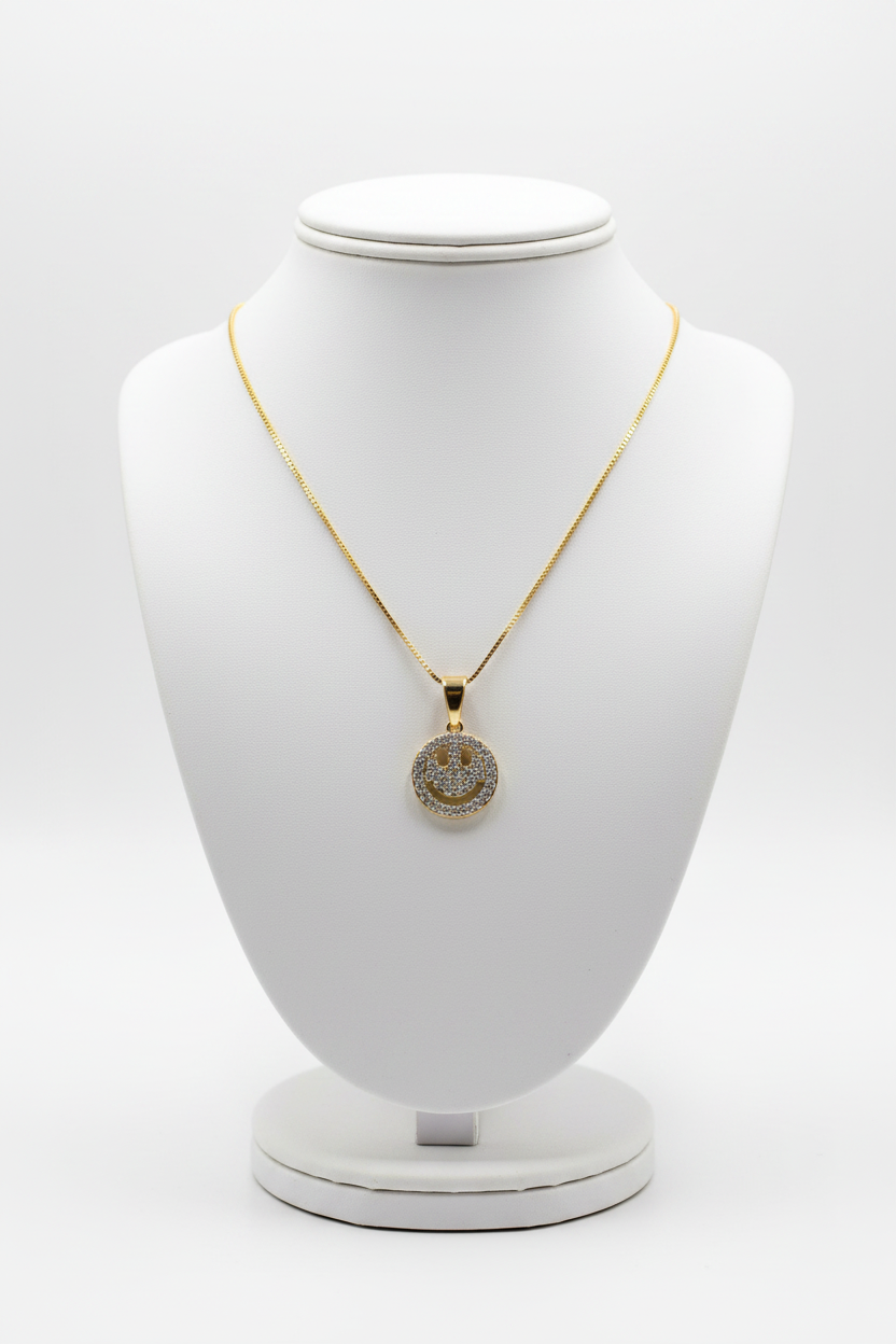 Gold Smiley Necklace