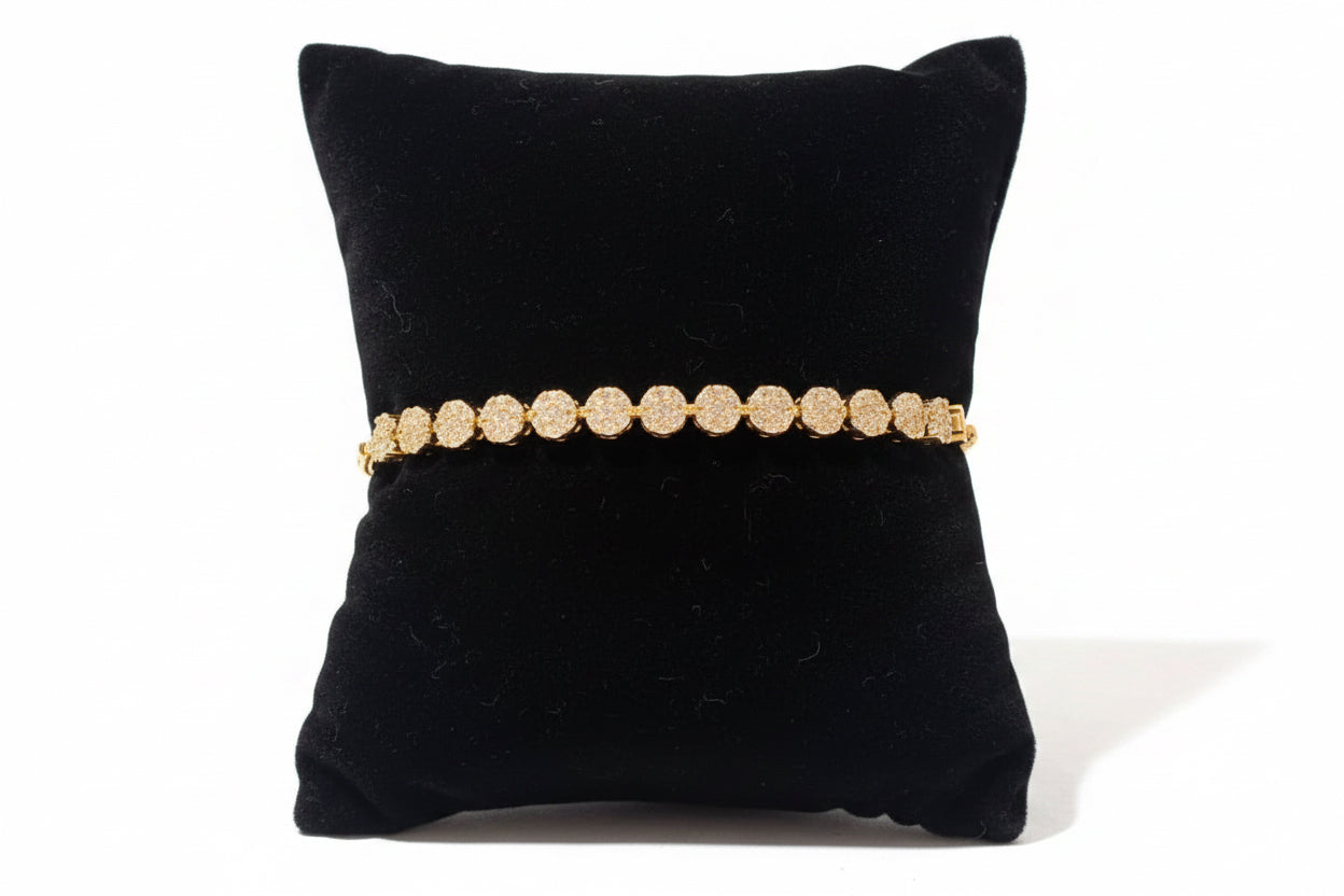 Gold Flower Petal Wristlet