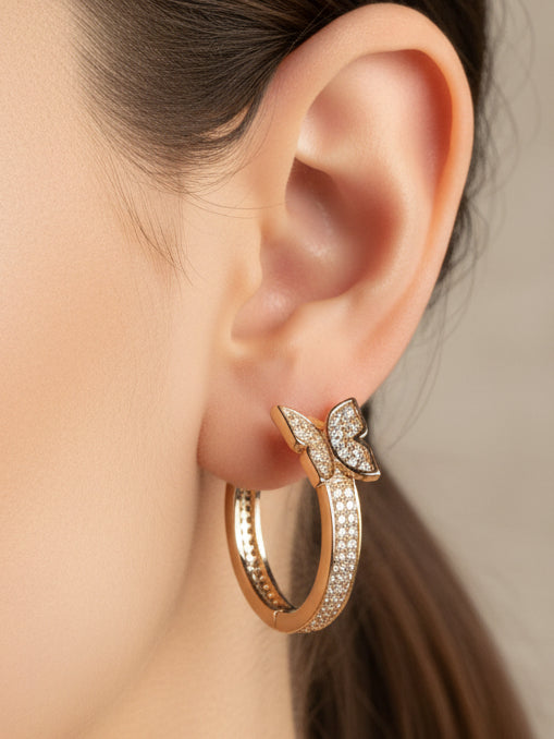 Double Flutter Mini Hoop