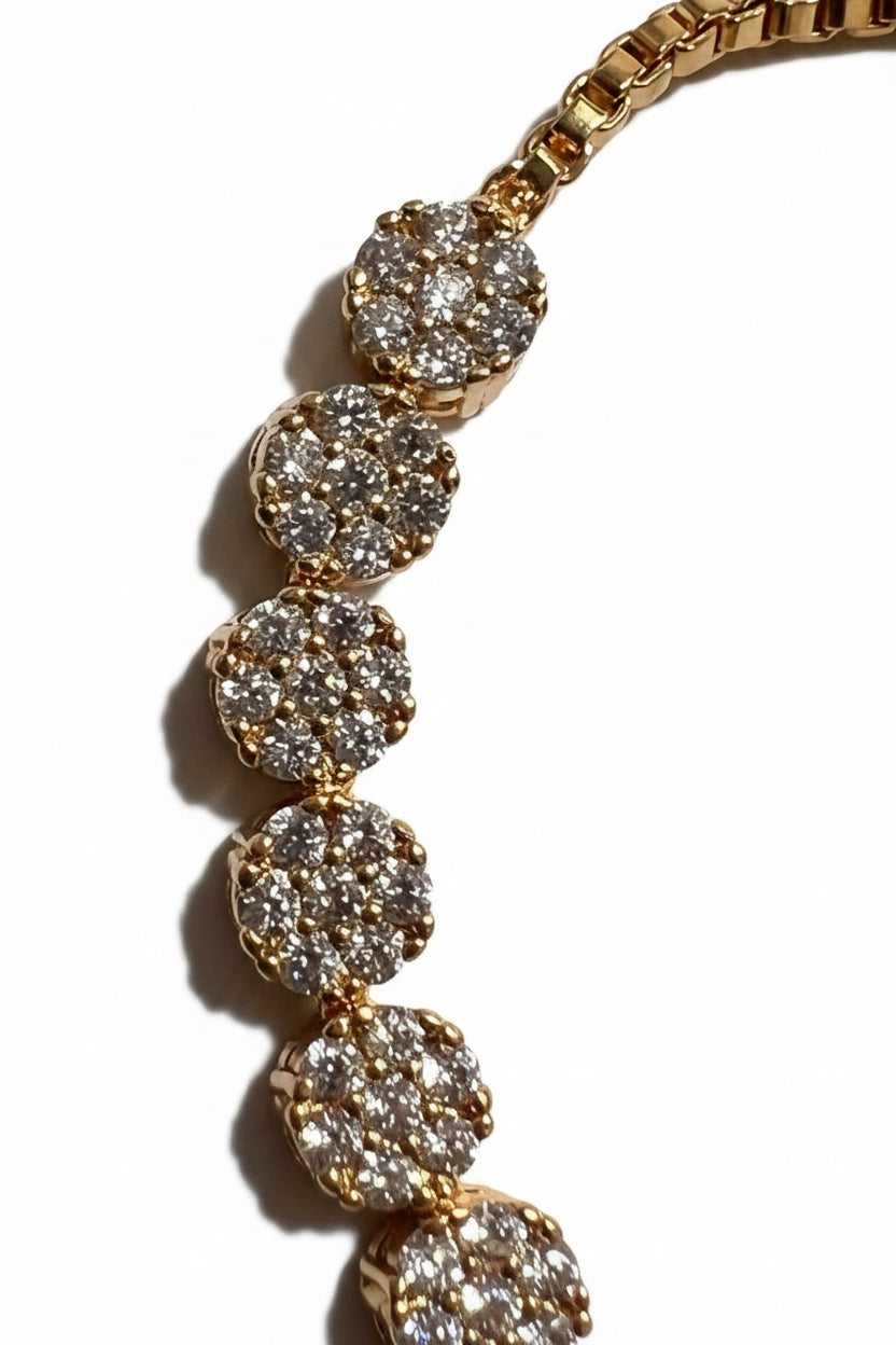 Gold Flower Petal Wristlet