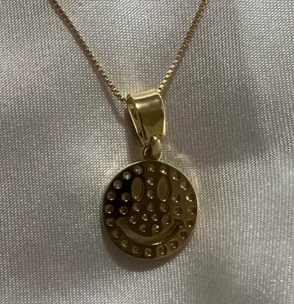 Gold Smiley Necklace