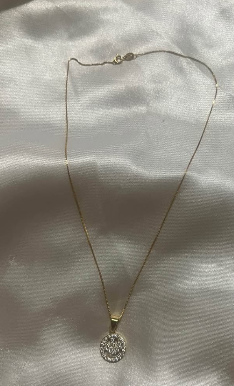 Gold Smiley Necklace