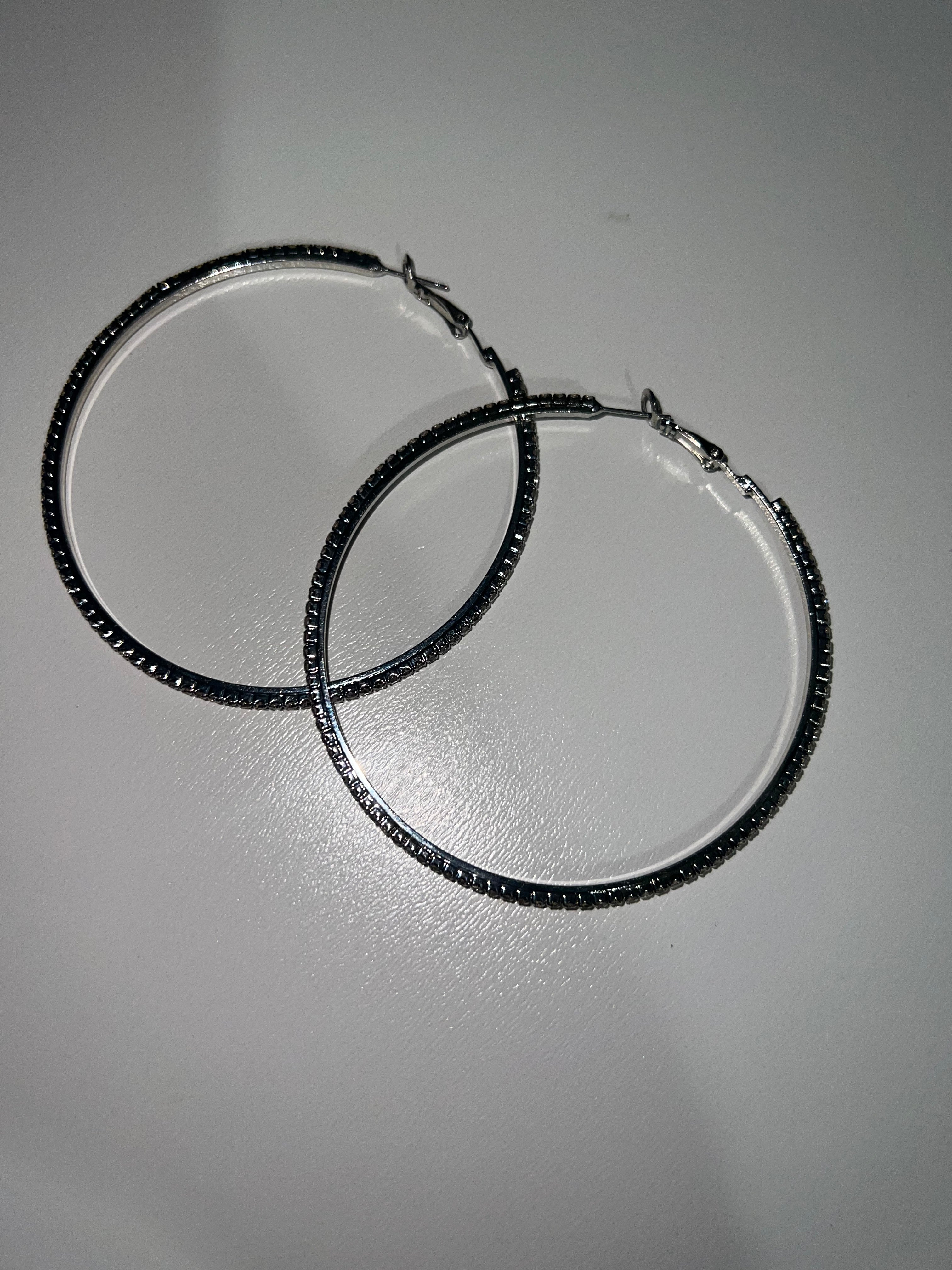 Frosted Hoop Earrings