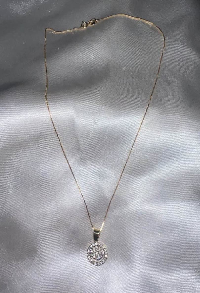 Gold Smiley Necklace