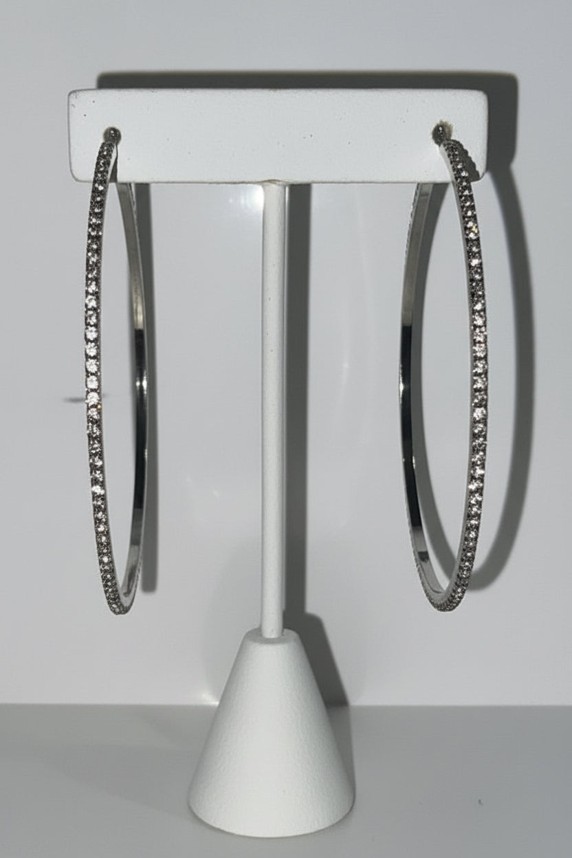 Frosted Hoop Earrings