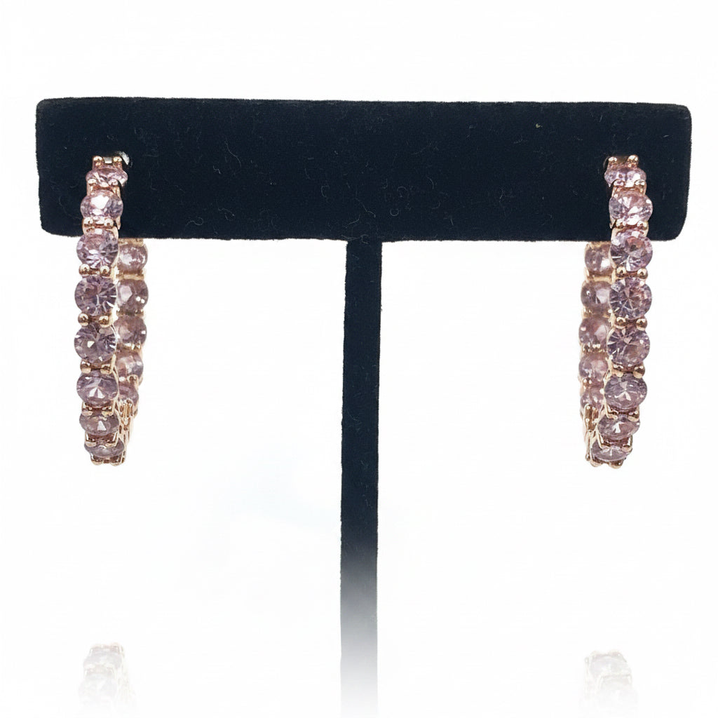Blush Hoop Earrings