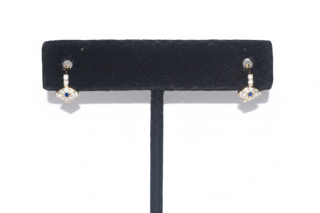 Micro Evil Eye Hoops